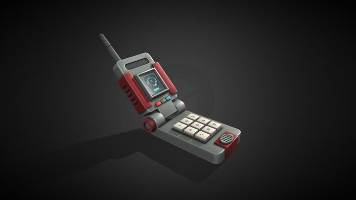 Stylized Cell Phone- Tutorial Included 3D Model