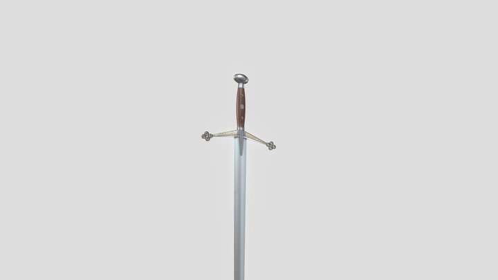 Historic Medieval Claymore sword 3D Model