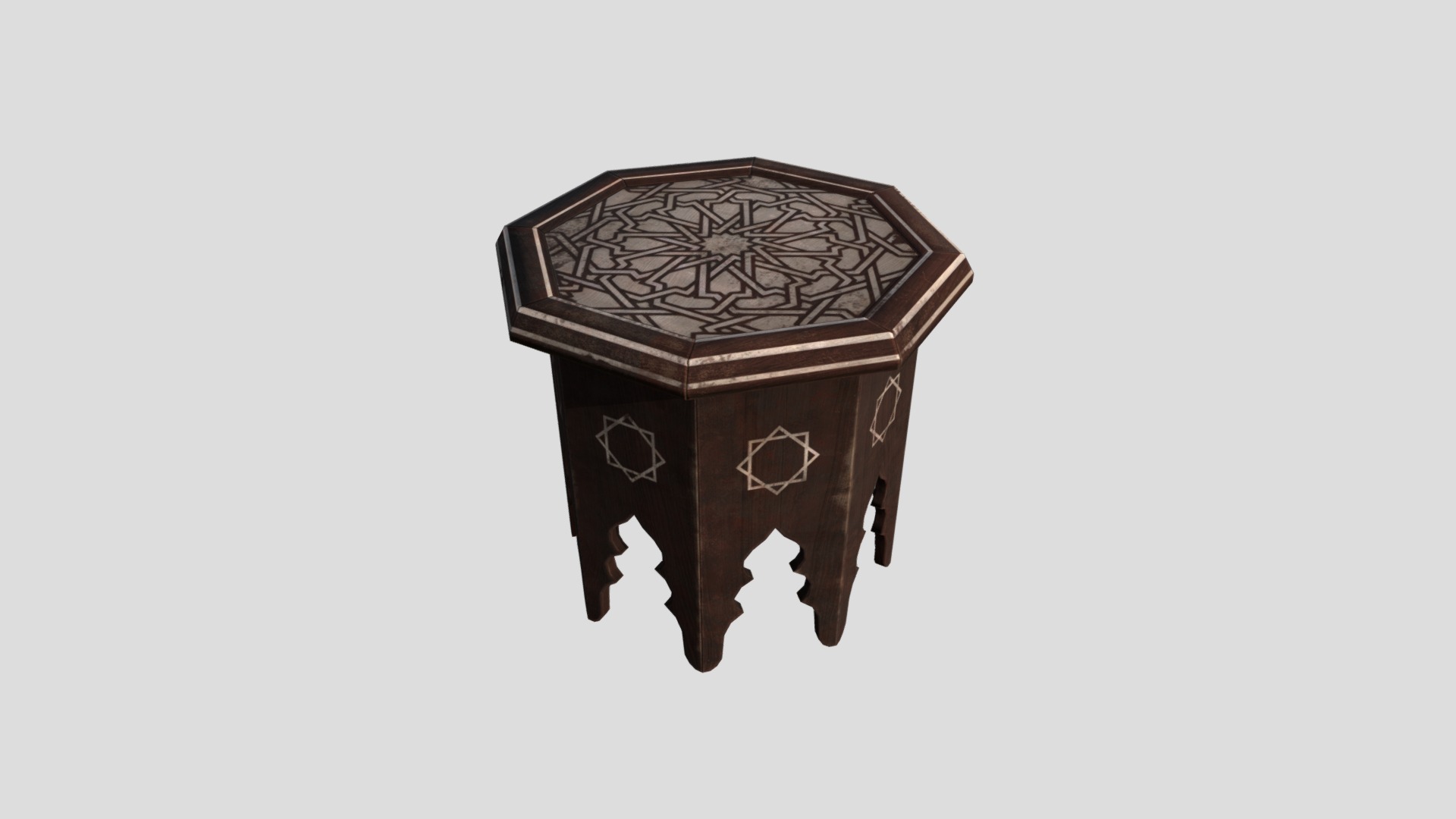 3D model Table 04 - This is a 3D model of the Table 04. The 3D model is about a black and brown box.