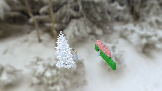 Happy Snowmans 3D Model