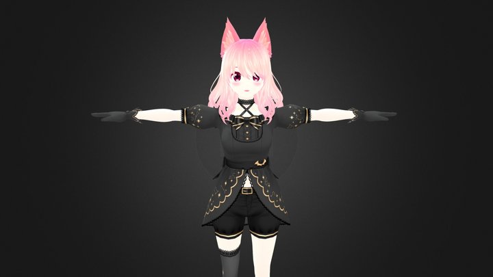 Seraphina Nocturne - Anime Girl Vampire 3D Model 3D Model