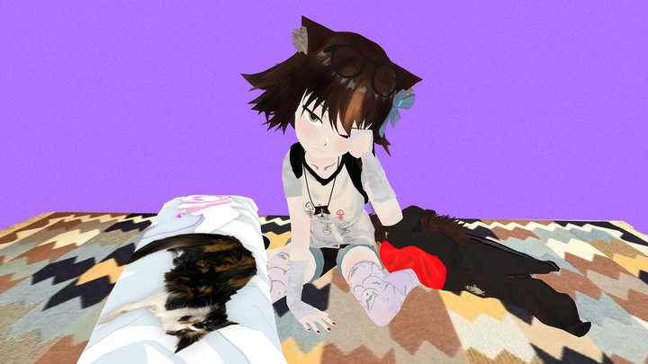 Eluna the cat 3D Model