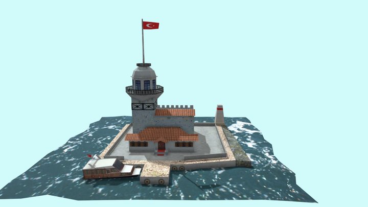 Retro PSX Maiden's Tower 3D Model
