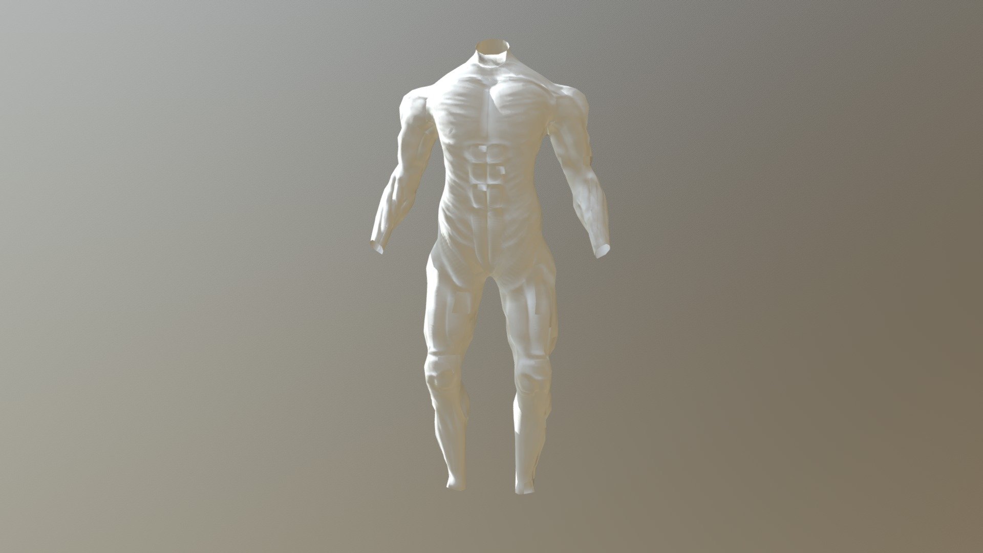 retopology-muscles-with-high-definition-texture-3d-model-by