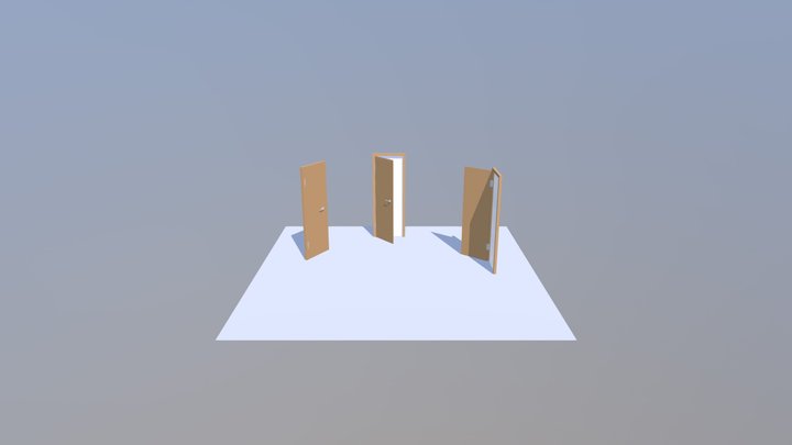 Mirror Doors Correct Floor 3D Model