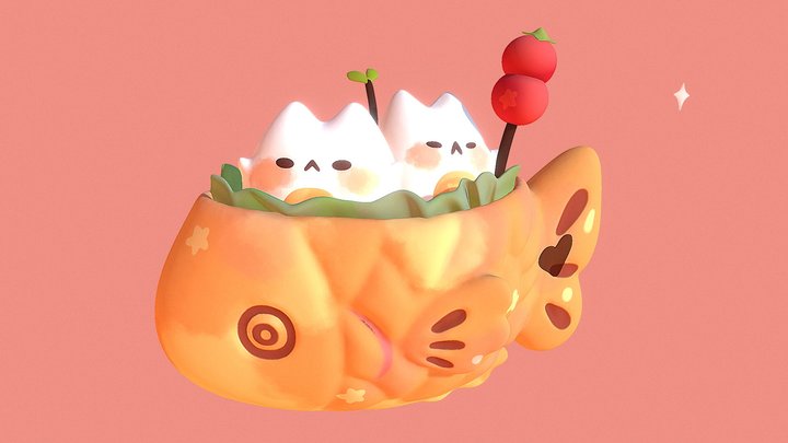 Taiyaki 3D Model