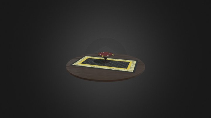 POKER TABLE TURN 3D Model