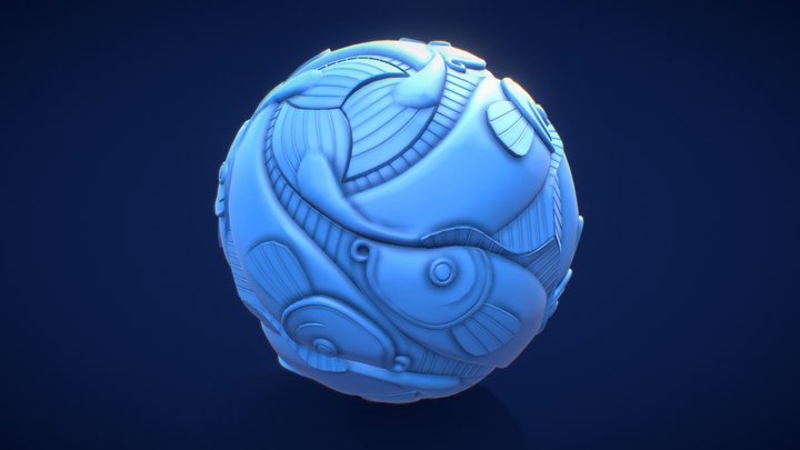 Fish Sphere 🐟 TRANSFORMING (Escher) 3D Model