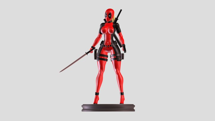 Lady Deadpool 3D Model
