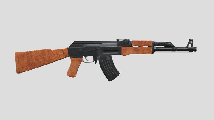 ak47 with texture 3D Model