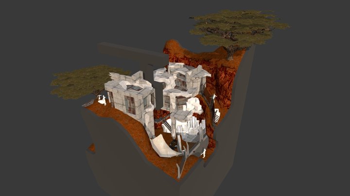 RUSTBORNE - Diorama and House Chosen blockout 3D Model