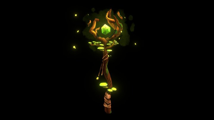 Greater Staff of the Spore-Lord | WeaponCraft 3D Model