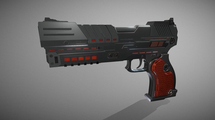 SciFi Gun 3D Model