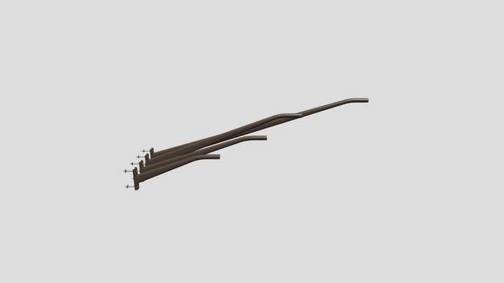 Antique Lighting Elliptical Arm Set 3D Model