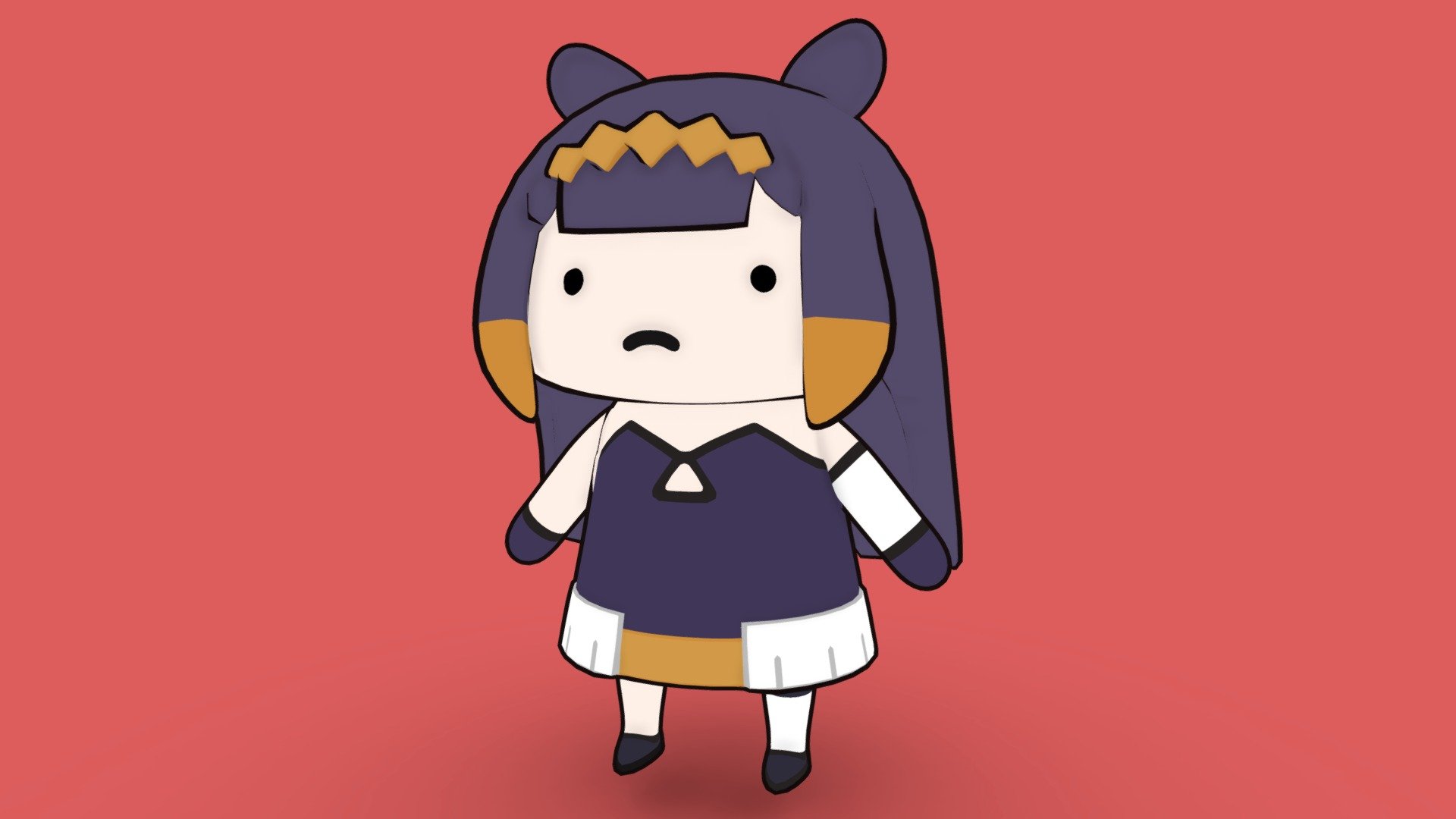 Ninomae Ina'nis MMD model — Sketchfab embed 3D viewer