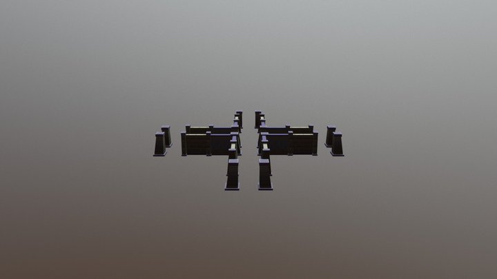 Walls And Pillars Showcase 3D Model