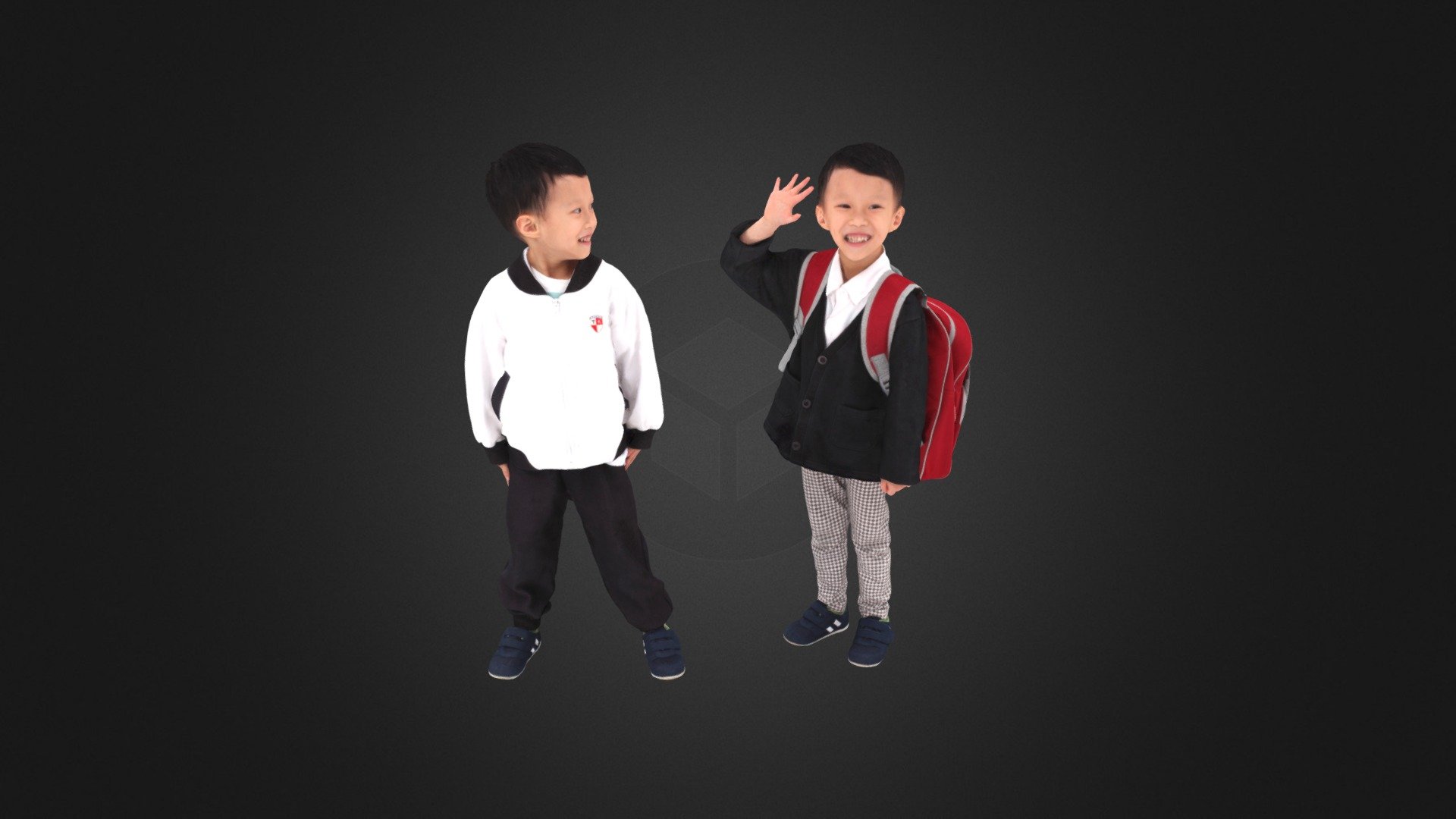Scanned Student Boy Uniform School bag