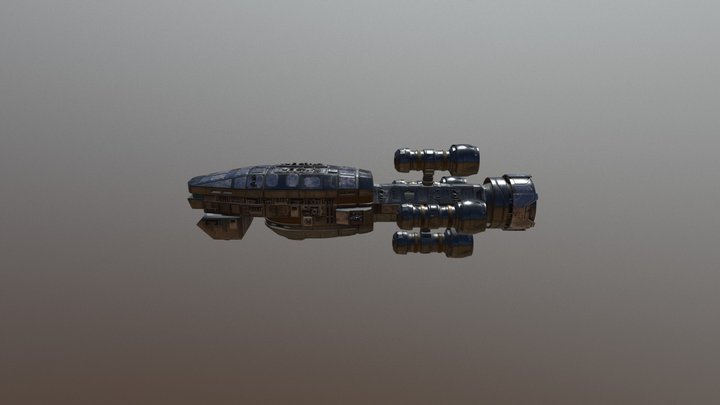 Spaceship Corvete 3D Model