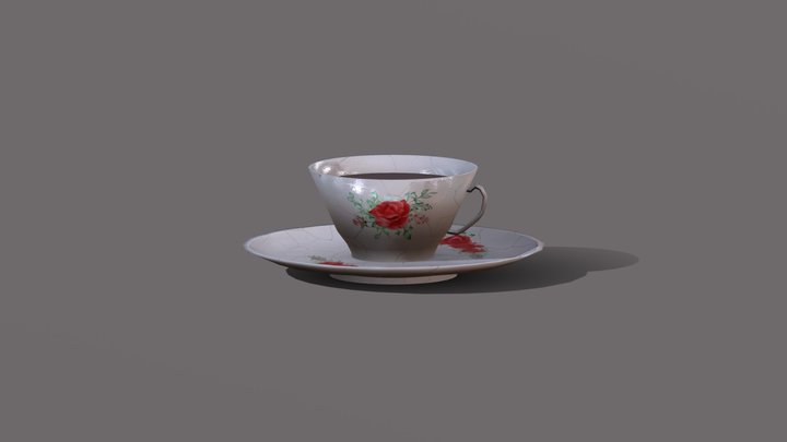 Porcelain Tea Cup 3D Model
