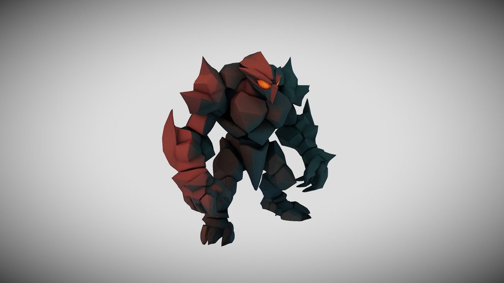 Dark Golem lowpoly handpainted