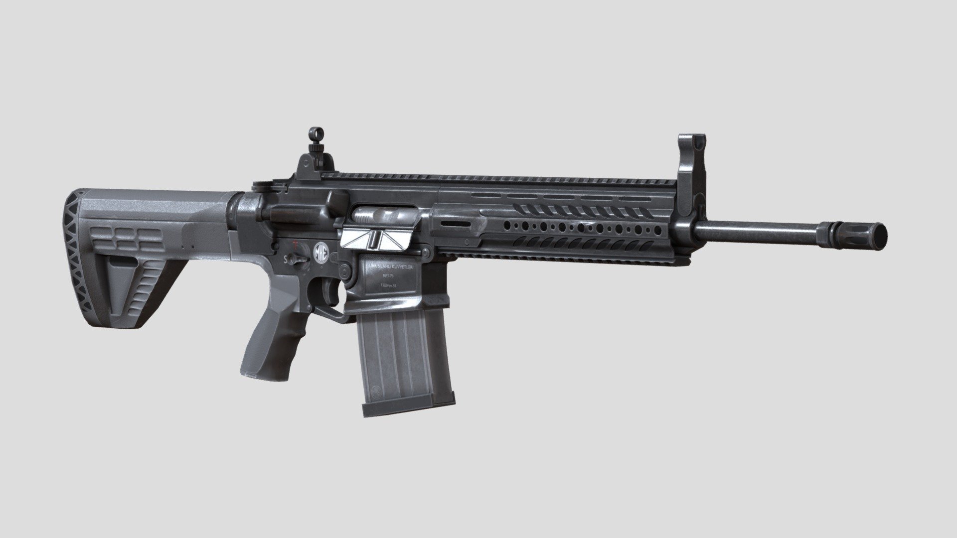 MKE MPT-76 Automatic Assault Rifle PBR - Buy Royalty Free 3D model by ...