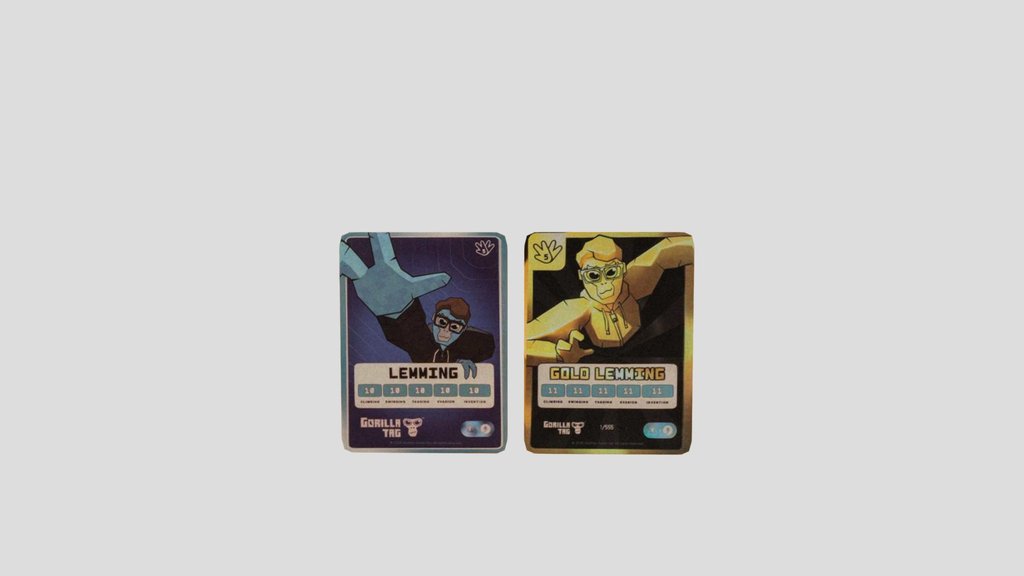 Gorilla Tag Lemming Trading Cards