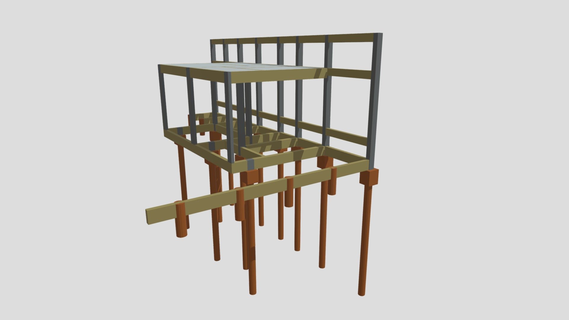UBS Setor VIII - Ampliação - Estrutural_B_3D