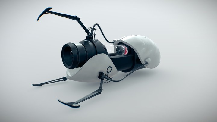 HD Portal Gun 3D Model