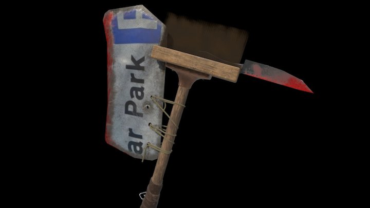 Salvaged Battle Axe 3D Model