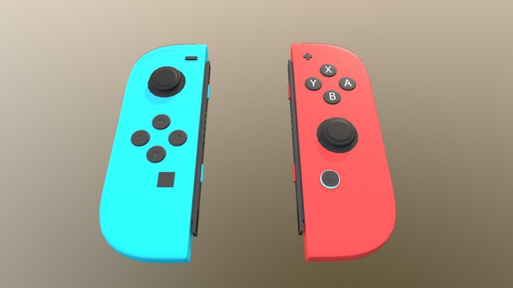 Nintendo Switch Joycons -Neon ver- 3D Model