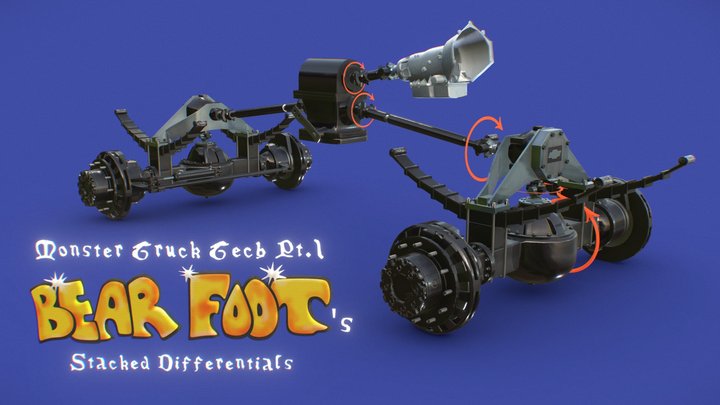 Bearfoot's Stacked Differentials – Gratis 3D-model STL