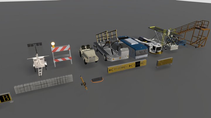 机场用工程车辆 Airport engineering vehicles 3D Model