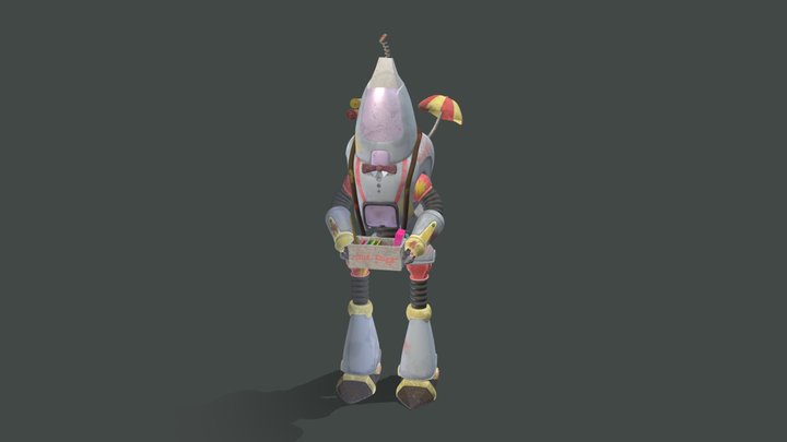 Hot Dog Vendor Protectron 3D Model
