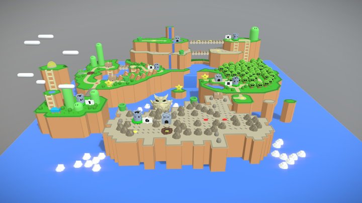 Mario World 3D Model