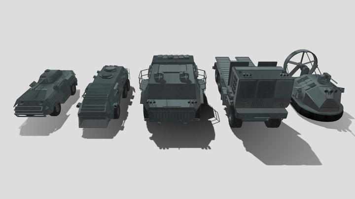 Armoured Vehicle Collection 3D Model