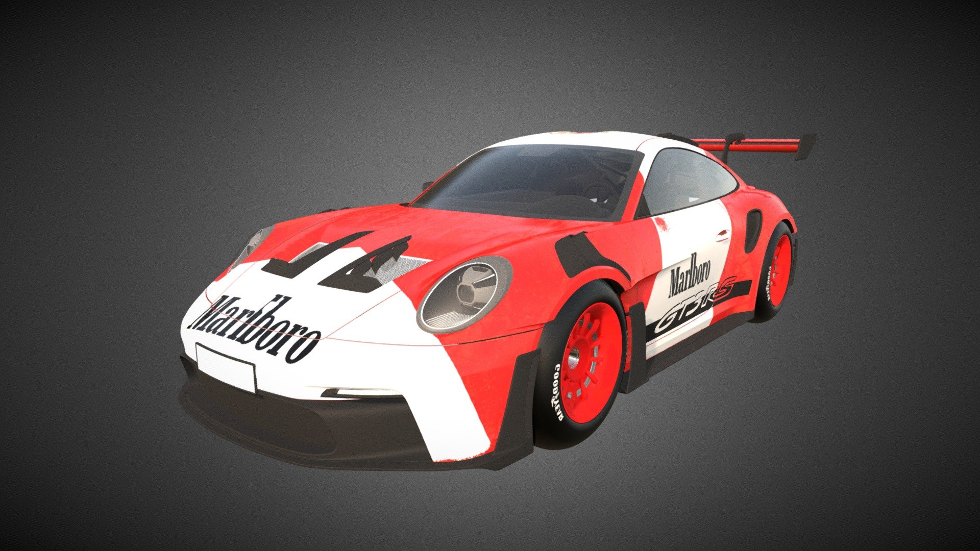 Porsche 911 GT3 R Marlboro - 3D model by ion.fbx (@ionfbx) [0dd4197]