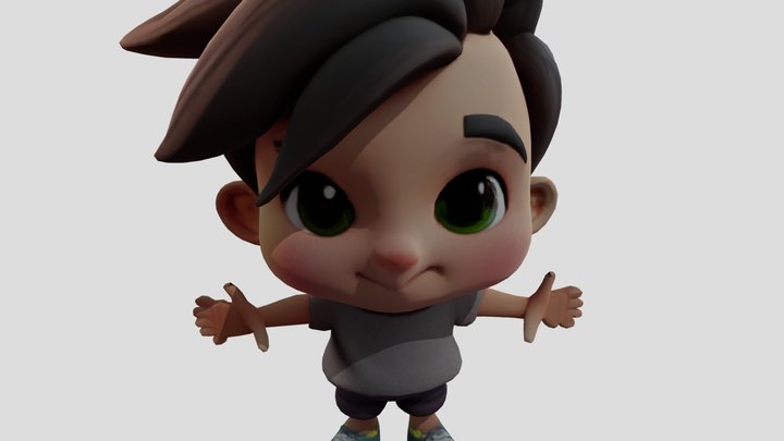 cartoon character "kid" 3D Model