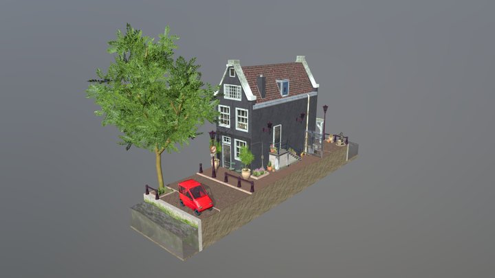 DAE Rowhomes - Amsterdam 3D Model