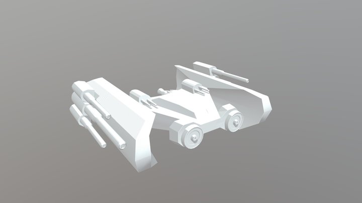 Spaceship Highpoly 3D Model