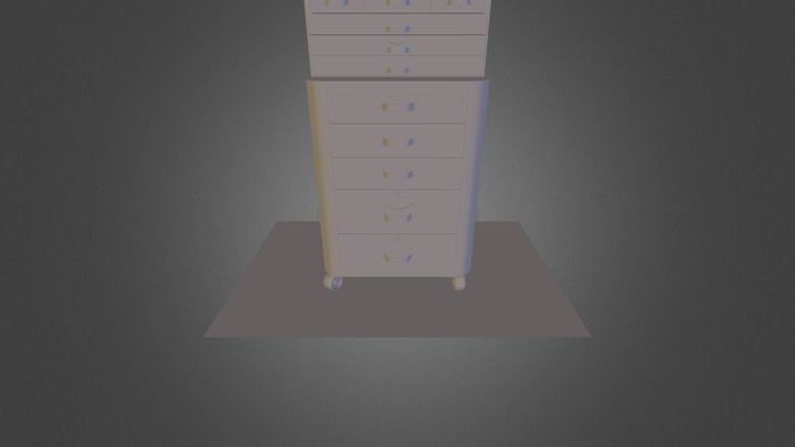vintage_tool_cabinet.dae 3D Model