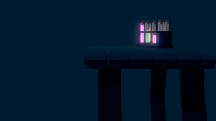 Potion Table 3D Model