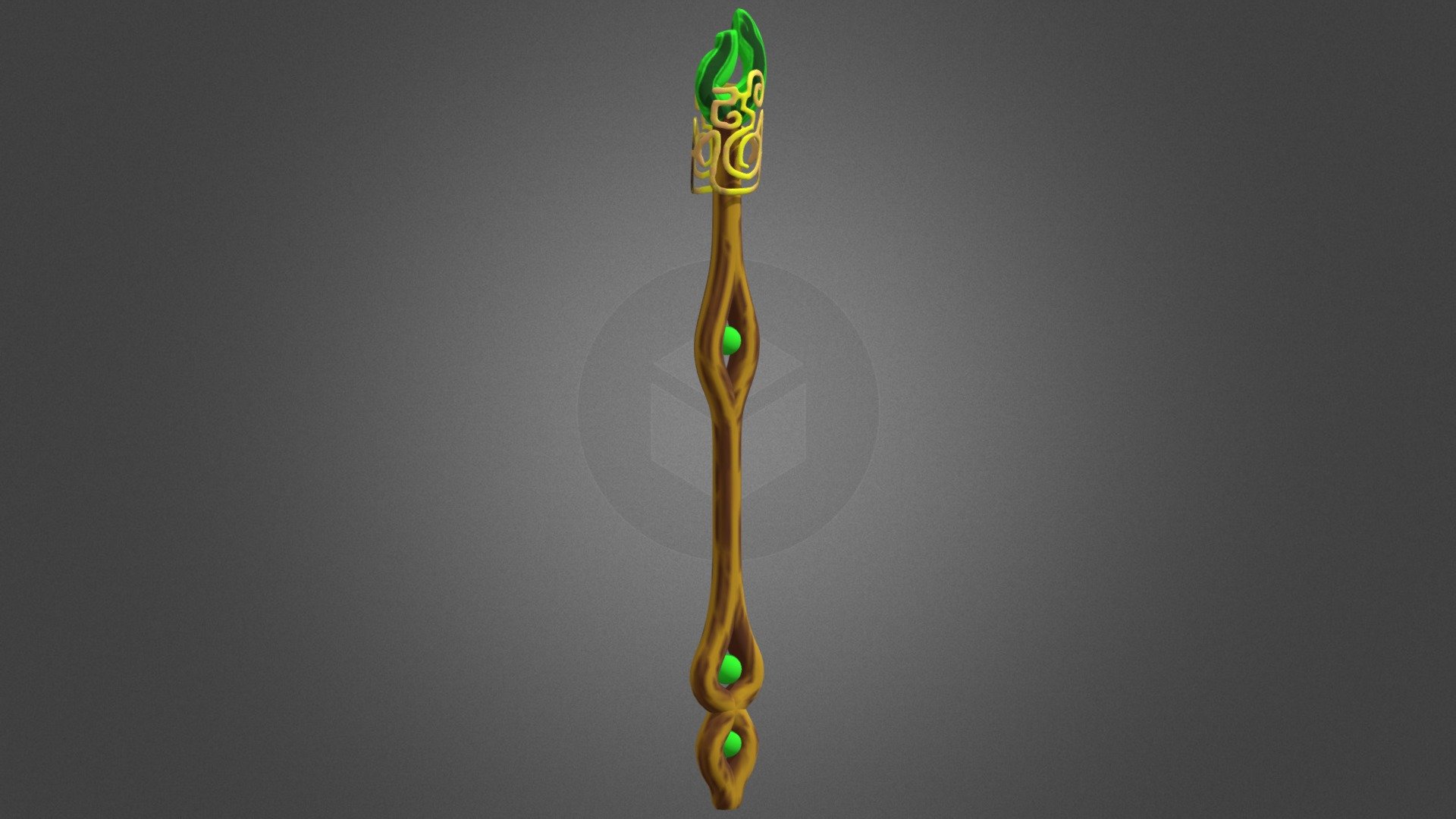 Ornament Wooden Staff