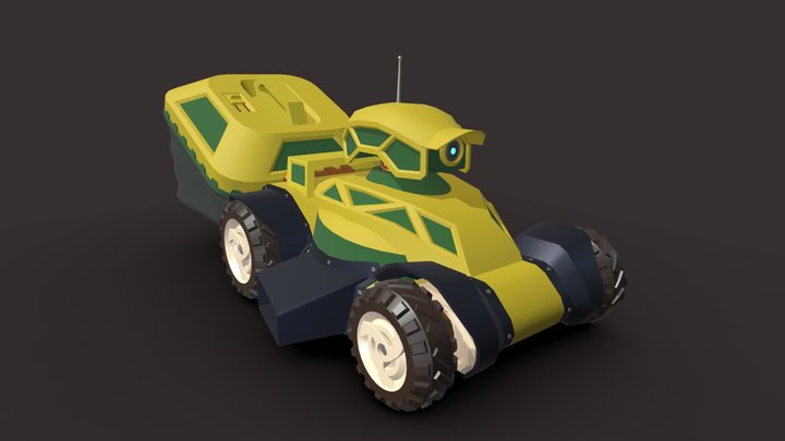 [XYZ HW Detailing]Lawn mower L.U.C.K.Y 3D Model