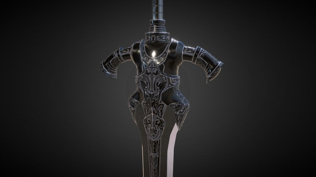 Artorias Sword Remastered Download Free 3D Model By Drbanana   1024x576 