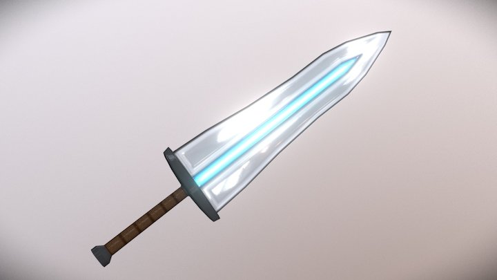 Low Poly Bruiser Sword v3 3D Model