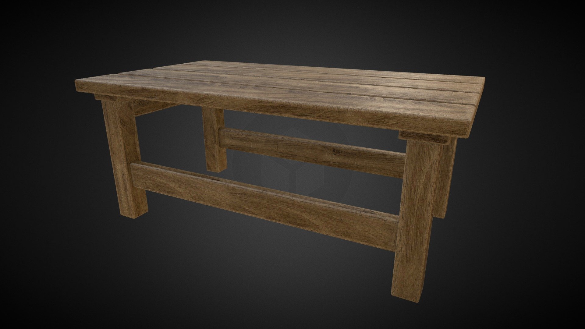 Wooden Table - Download Free 3D model by Blender3D [0de098d] - Sketchfab