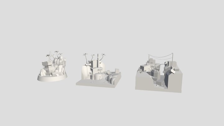 Rustborn - Diorama and house blockout 3D Model