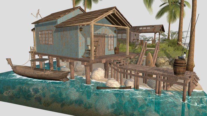 DAE Diorama - By the beach 3D Model