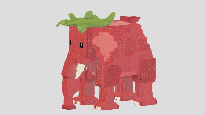 Strawberry Elephant (SAB) 3D Model