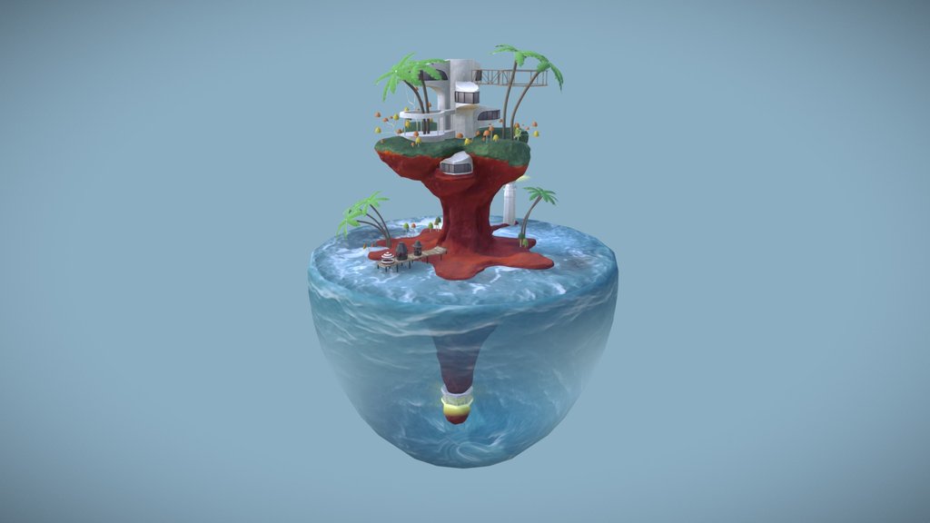 Gorillaz Plastic Beach Floating Island